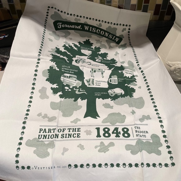 Stuffed States Wisconsin cheese and Wisconsin tea towel - Picture 7 of 11